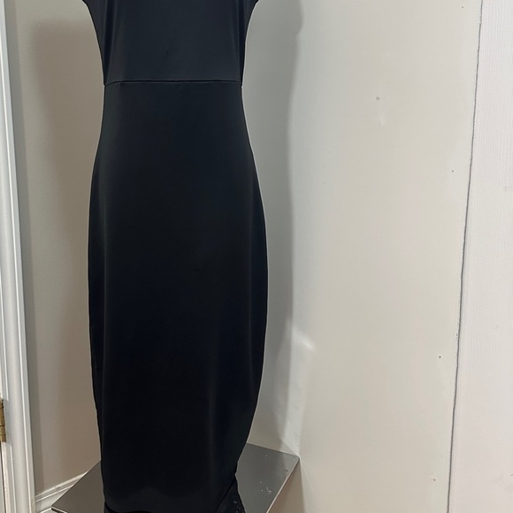 Joe Fresh Black Sheath Midi Dress Sleeveless - Picture 9 of 10